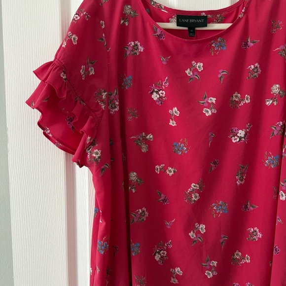 Lane Bryant Size 22 Pink Floral Top 🩷 - Picture 3 of 7